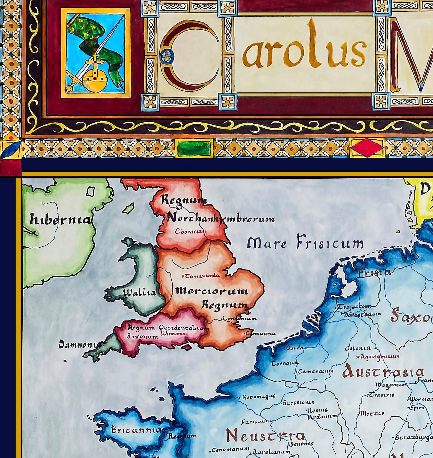 Carolingian Empire Map; Charlemagne Map