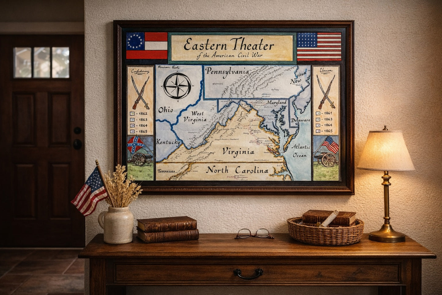 Eastern Theater of the American Civil War (1861–1865) — Campaign and Battle Map