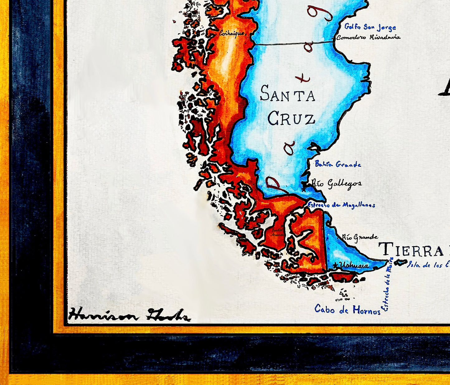 Argentina Map; Southern Cone; Patagonia