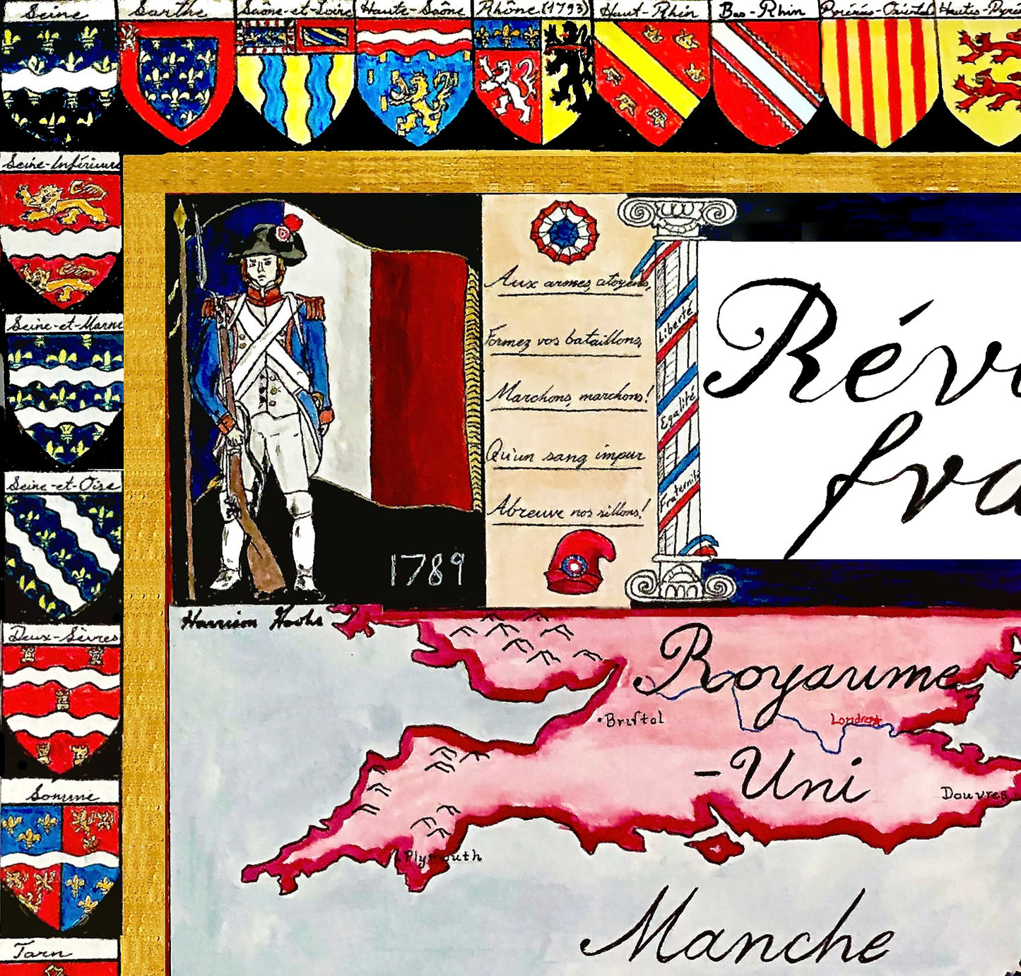 French Revolution Map; Map of France 1789-1799