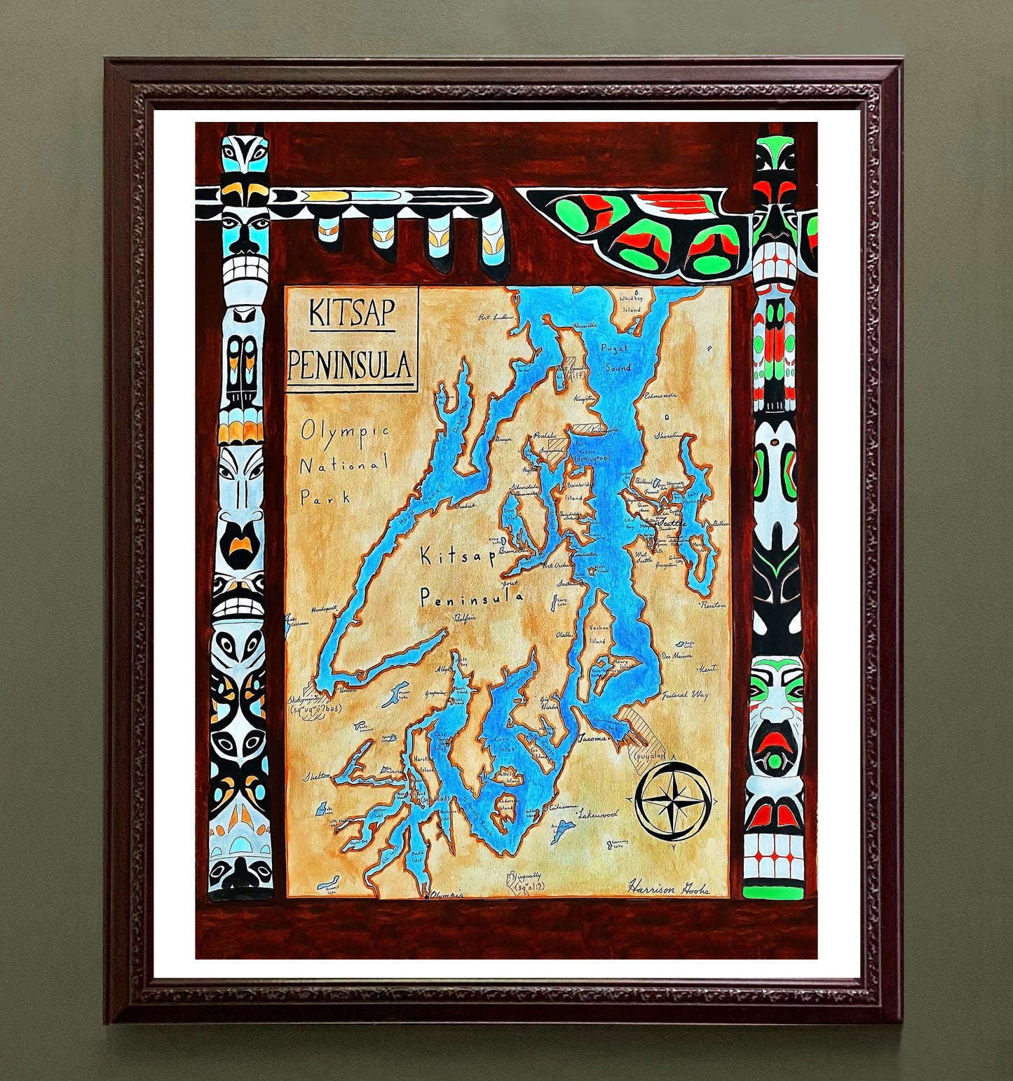 Map of the Kitsap Peninsula; Puget Sound Map