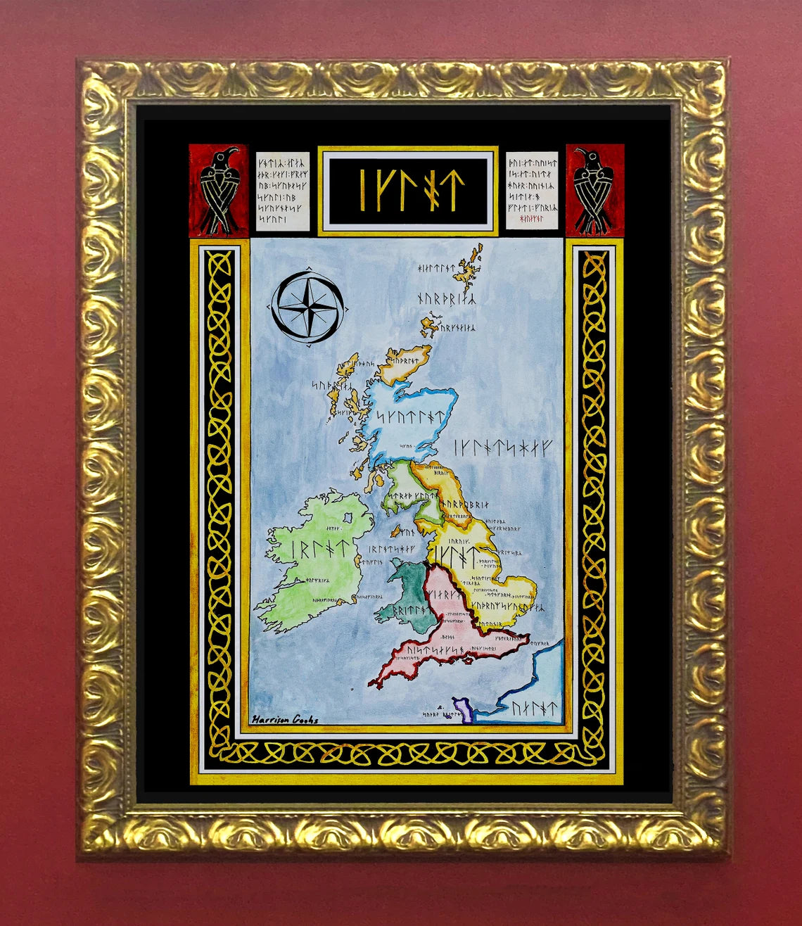 Danelaw Map; Runic Map of Anglo-Saxon Britain