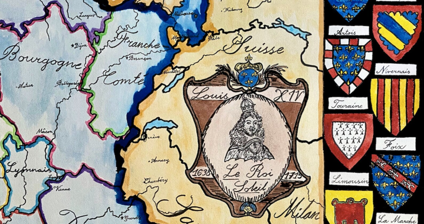 Map of Ancien Regime France; France Under Louis XIV