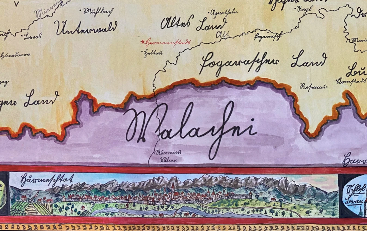 Map of Transylvania; Romania; Siebenbürgen