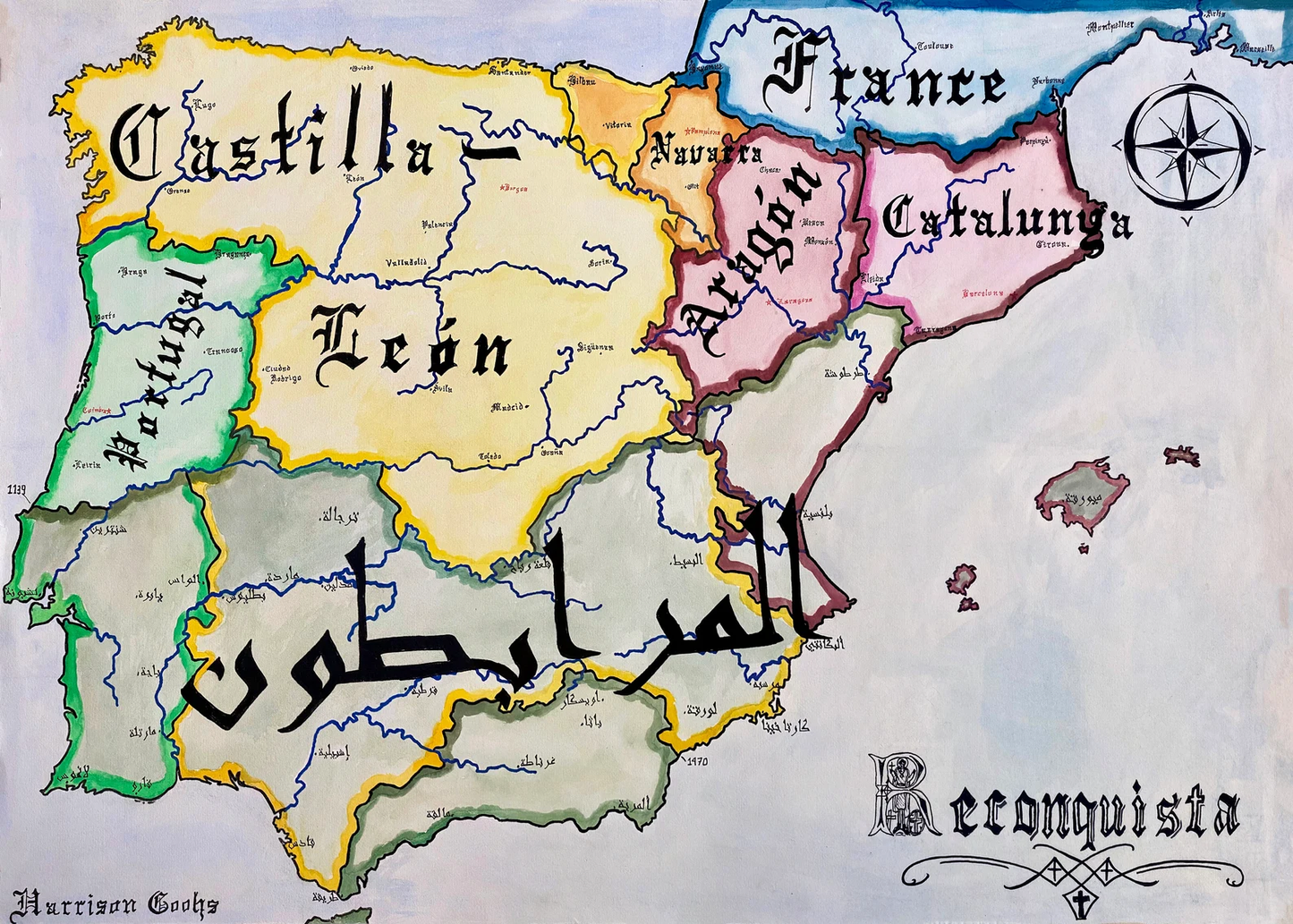 Map of the Spanish Reconquista