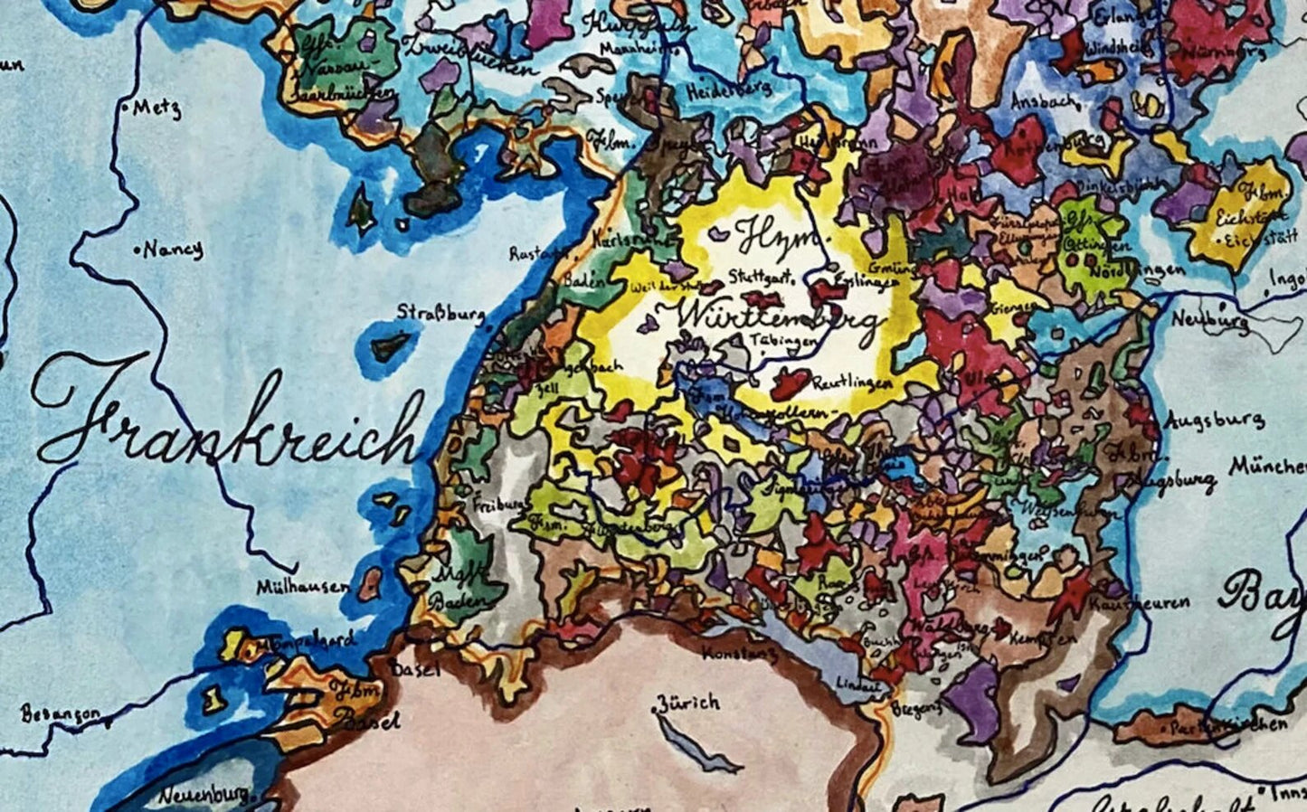 Holy Roman Empire Map 1789; Central Europe Before the French Revolution