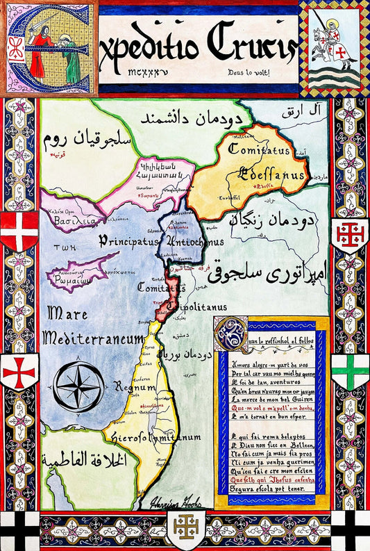 Crusades Map; First Crusade; Kingdom of Jerusalem