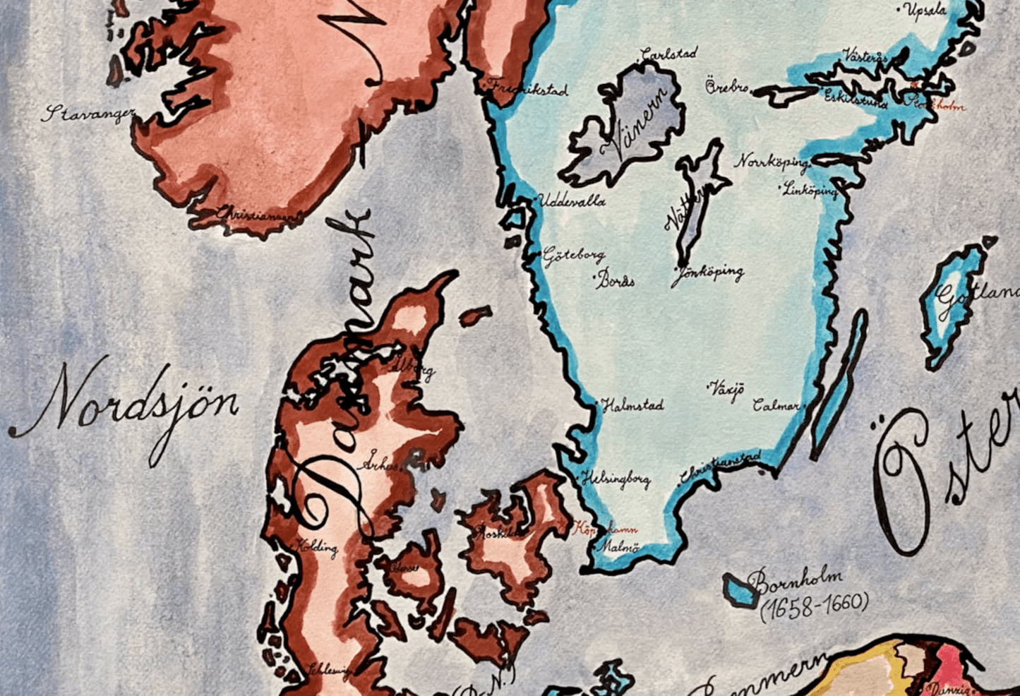 Map of the Swedish Empire 1660