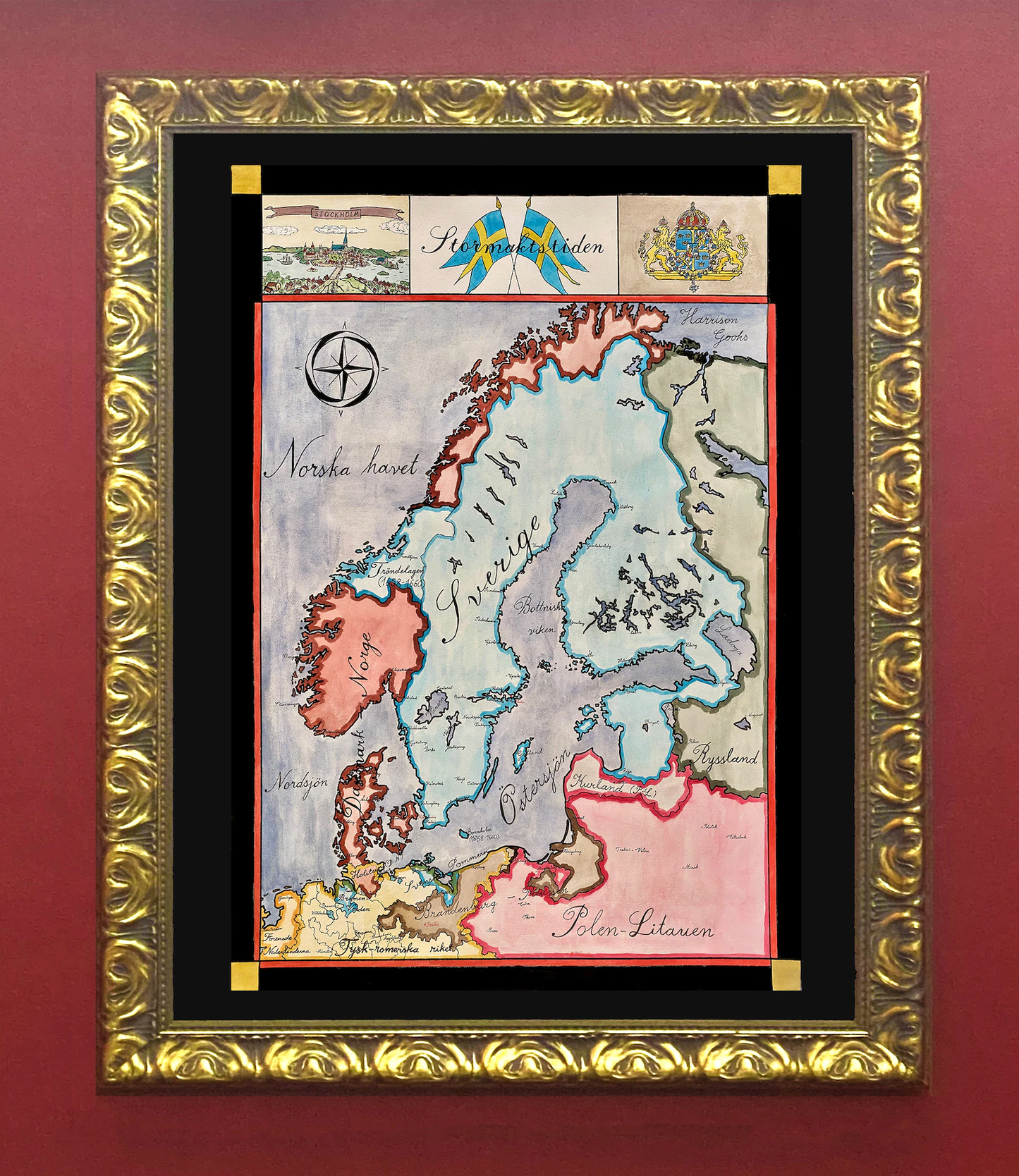 Map of the Swedish Empire 1660