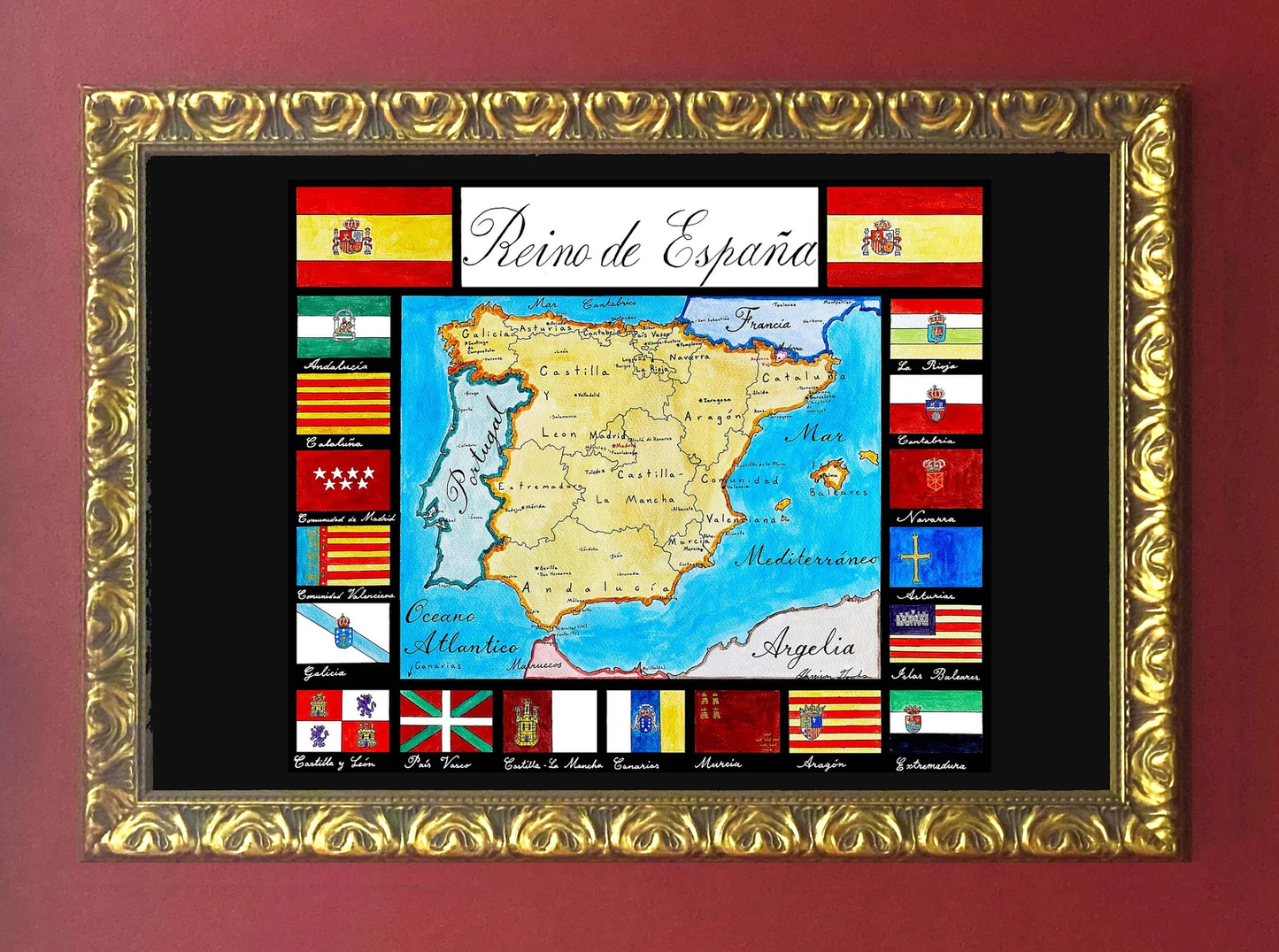 Kingdom of Spain Map; Reino de España