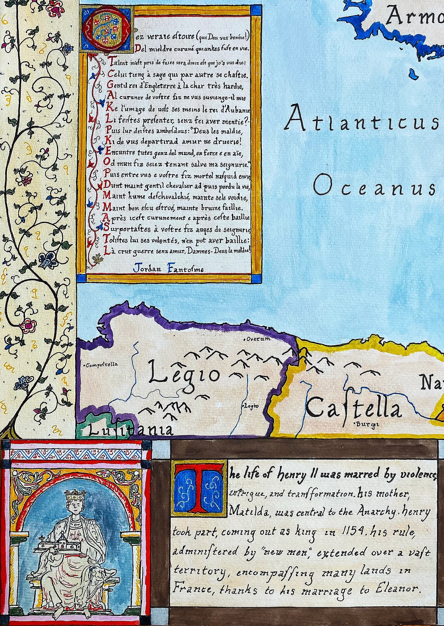 Henry II Map; Angevin Empire; Medieval Western Europe Map