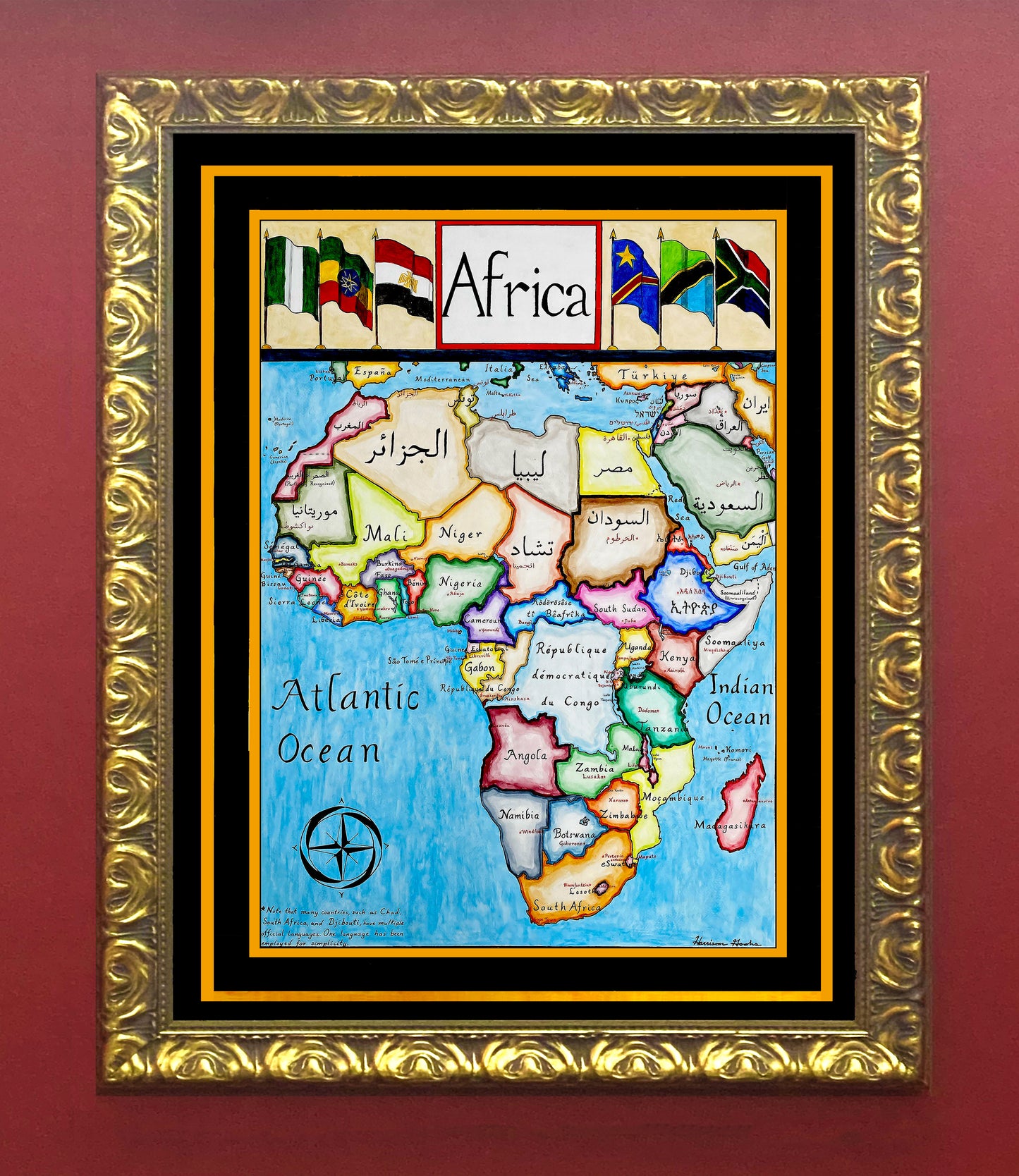 Endonym Map of Africa; African Continent