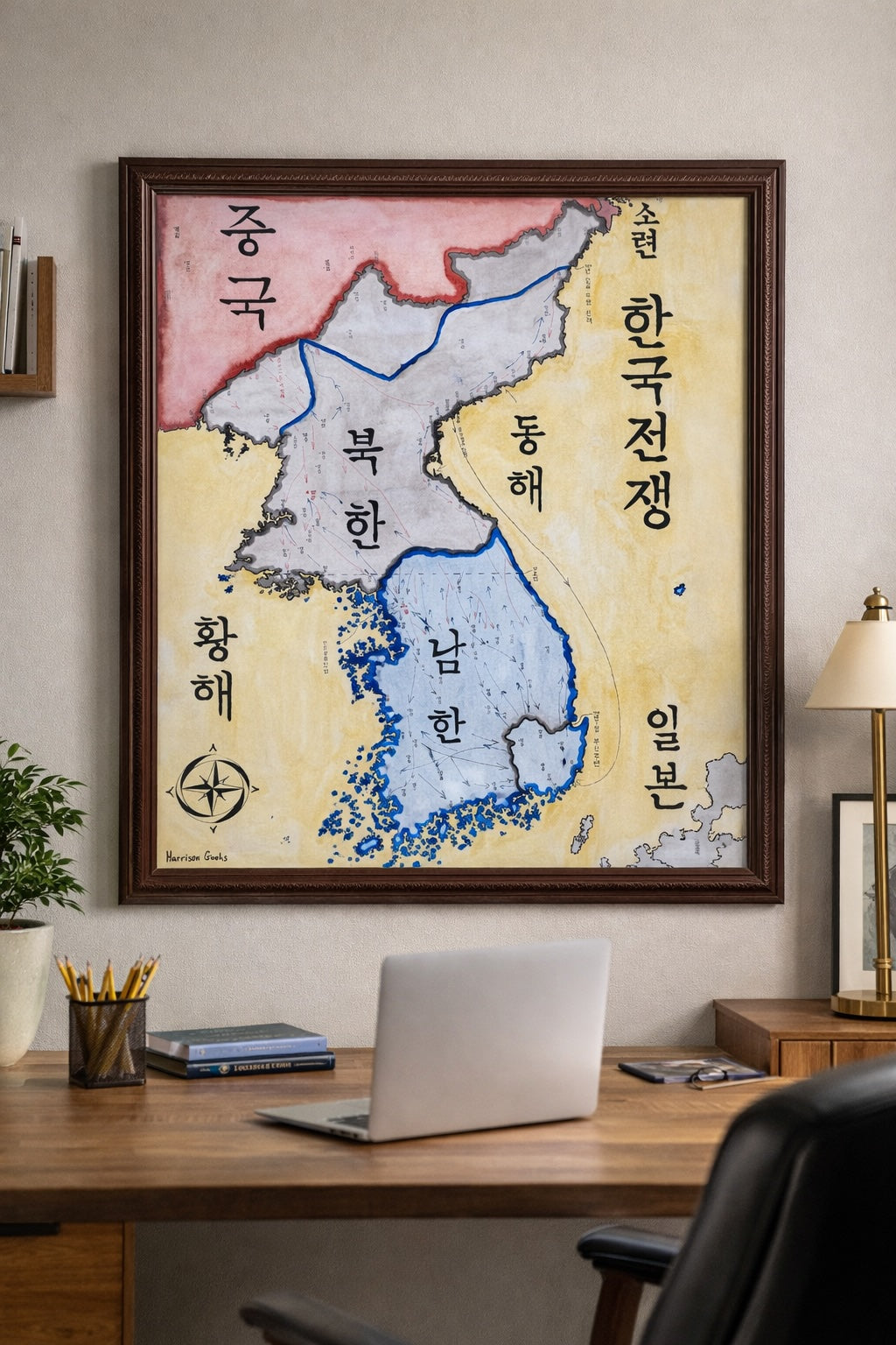 The Korean War (1950–1953) — Campaign Map of the 38th Parallel and the DMZ