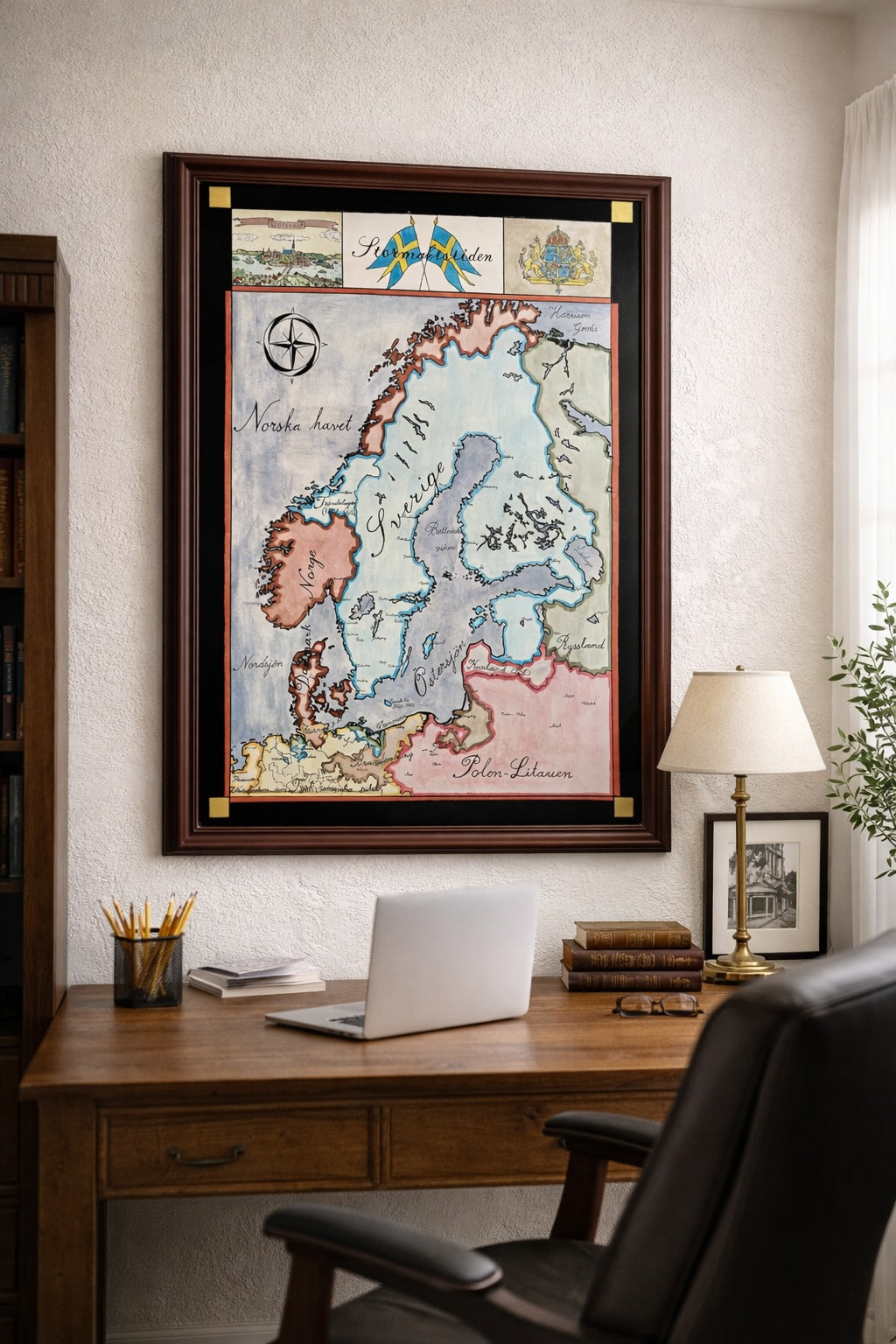 Swedish Empire 1660 Map – Stormaktstiden Baltic Empire Historical Print