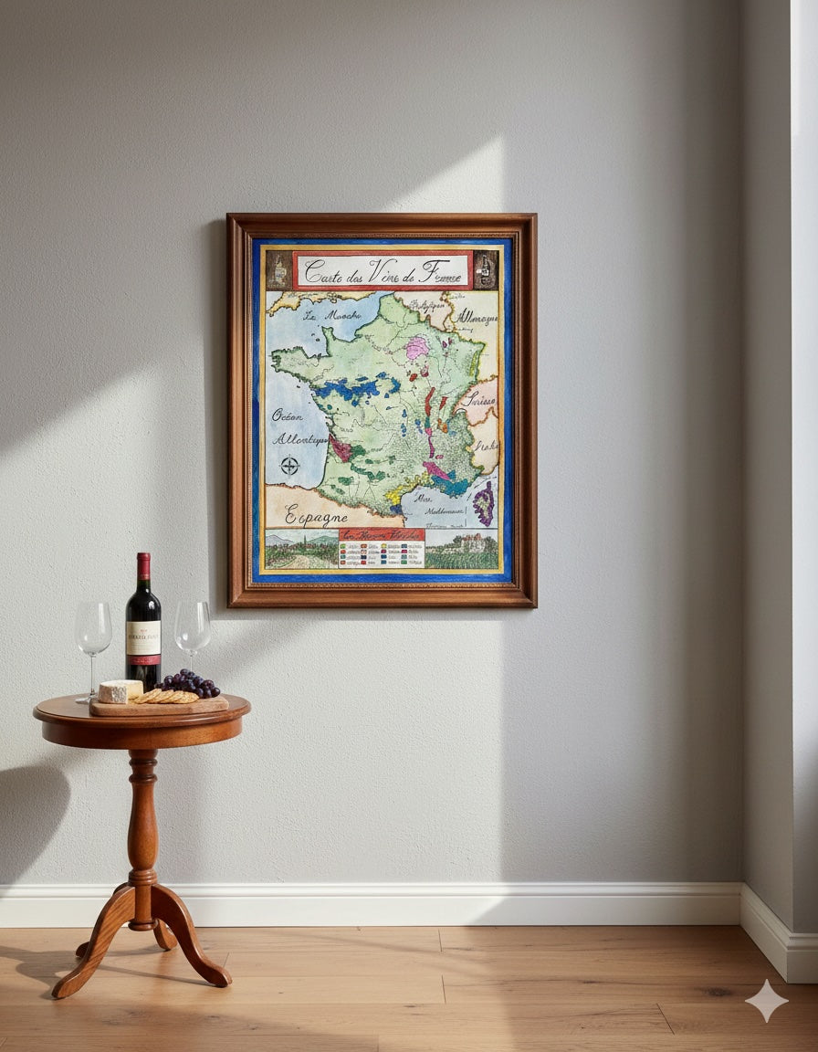 Wine Map of France – A Cartographic Study of French Viticultural Regions