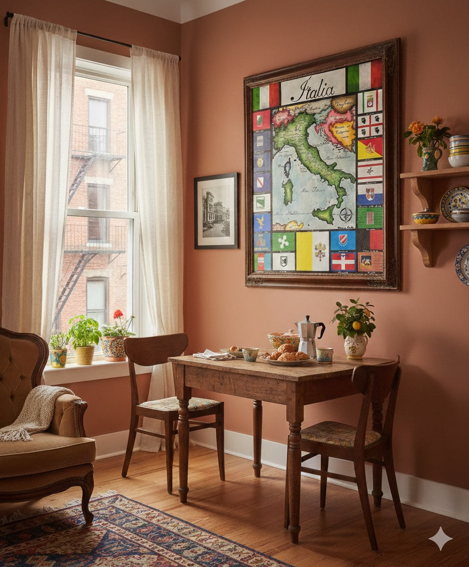 Italia: A Political and Regional Map of the Italian Republic in Italian