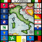 Italia; Handpainted map of contemporary Italy; Italy Map