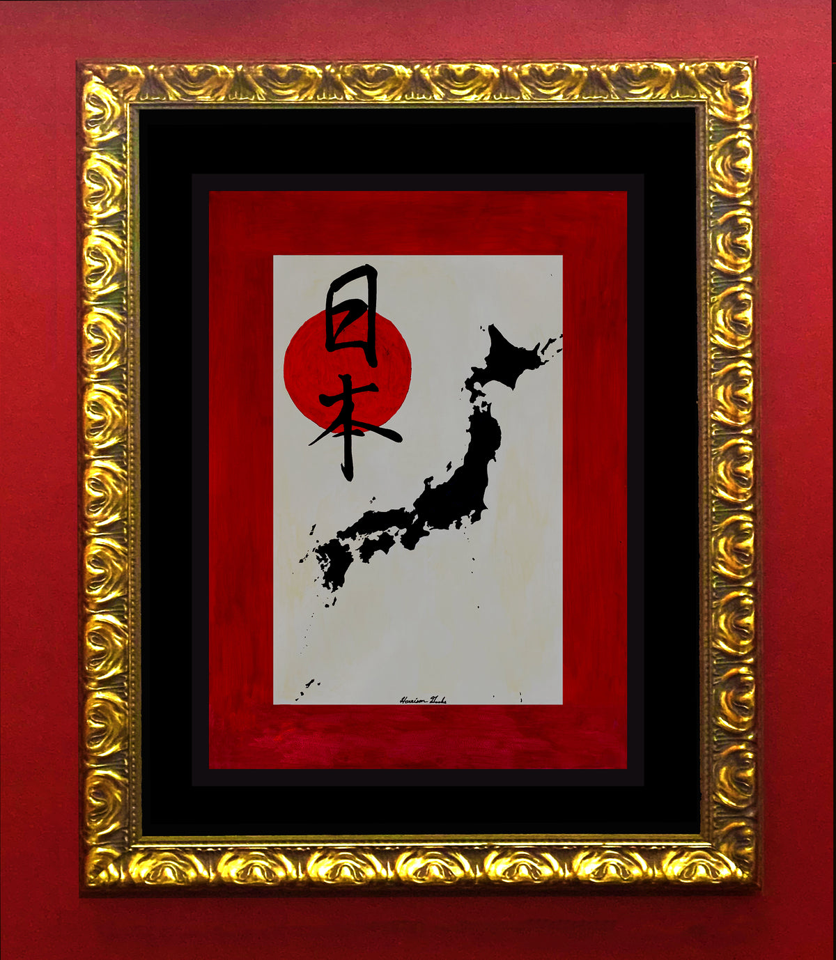 Japan Map Calligraphy Calligraphic Map of Japan; Ukiyo-e Japan Art – CartographyCraft