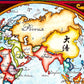 Antique Style World Map 1904; Double-Hemisphere World Map; Endonym Globe