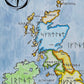 Danelaw Map; Runic Map of Anglo-Saxon Britain