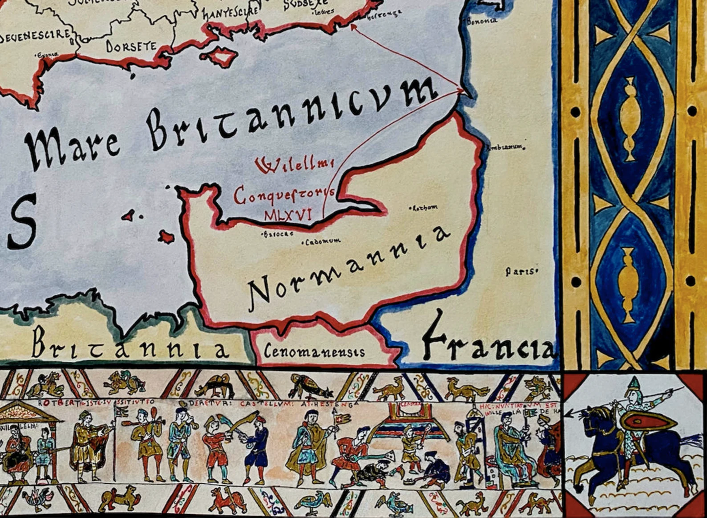 Norman England 1066; William the Conqueror Map
