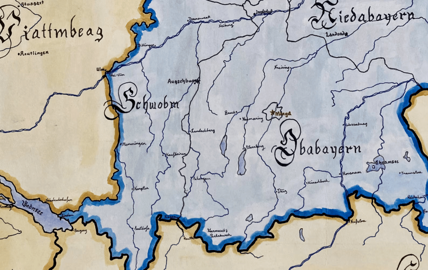 Map of the Kingdom of Bavaria; Kinereich Bayern