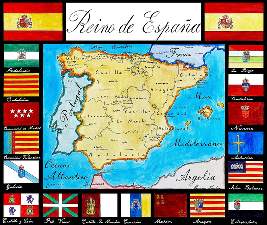 Kingdom of Spain Map; Reino de España