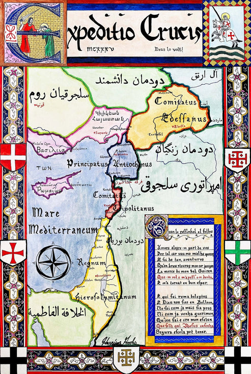 Map of the Crusader States, c. 1135 — First Crusade and the Kingdom of ...