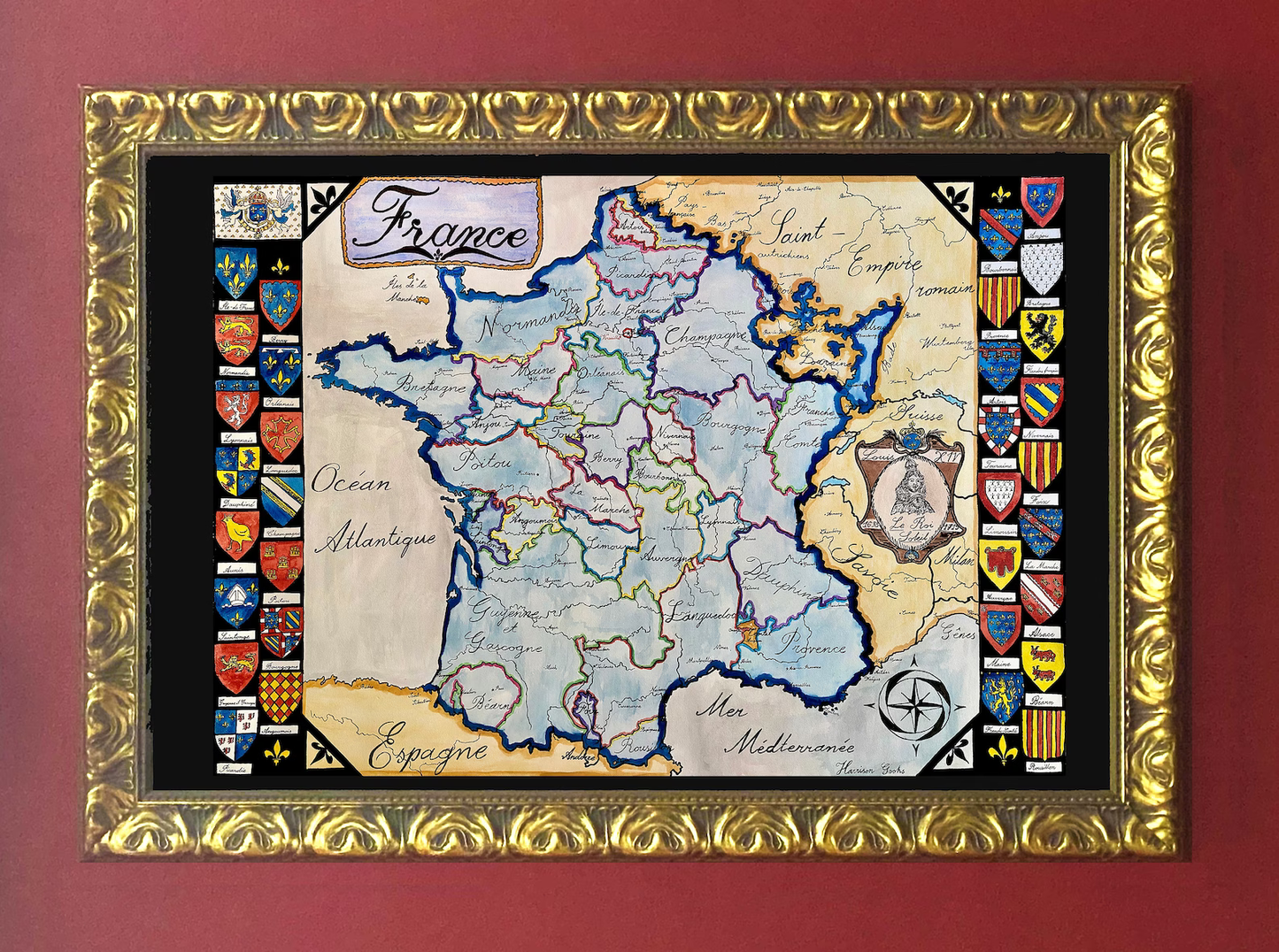 Map of Ancien Regime France; France Under Louis XIV