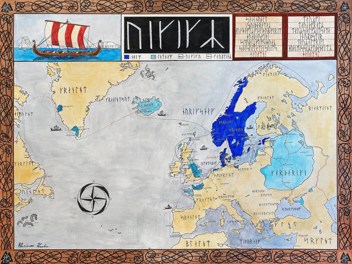 Rune Map Query Viking Age Map in Runes – Norse Expansion in Younger Futhark ...